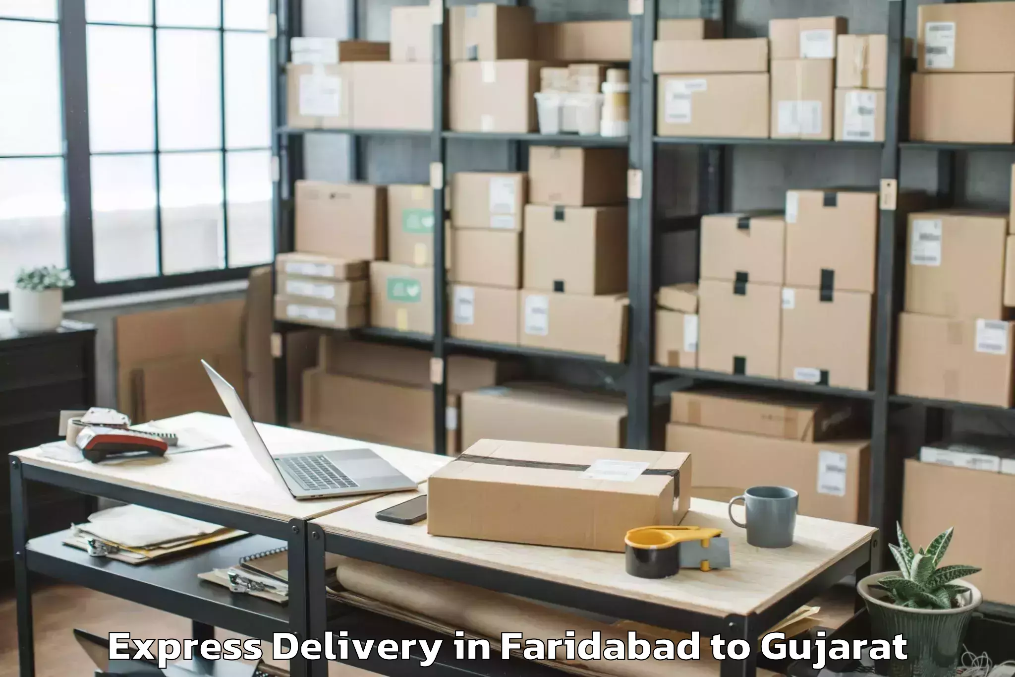 Hassle-Free Faridabad to Dhuvaran Express Delivery